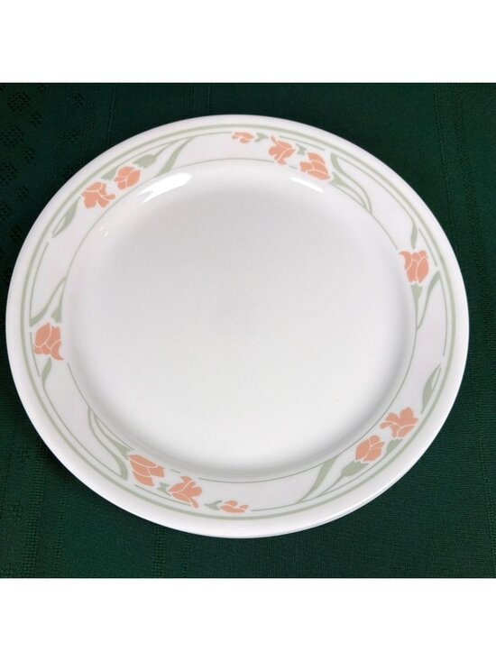 Corelle Other - Vintage Lot of 4 Retired 1980s Corelle Corning 10.25" Dinner Plate Peach Garland